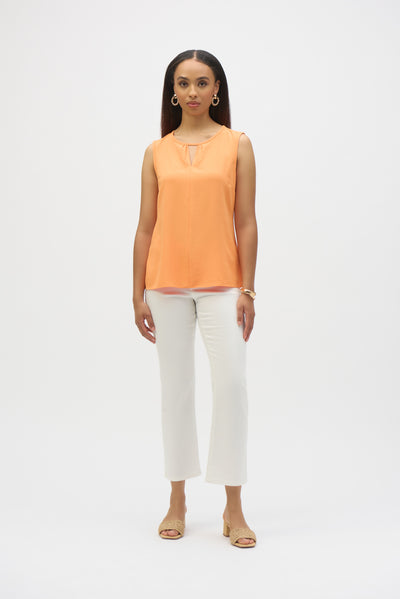 Eggshell Sleeveless Straight Top Joseph Ribkoff