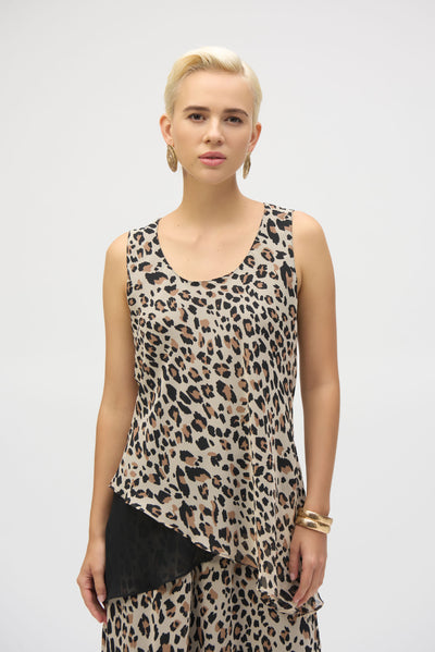 Chiffon Animal Print Reversible A-Line Tunic Joseph Ribkoff