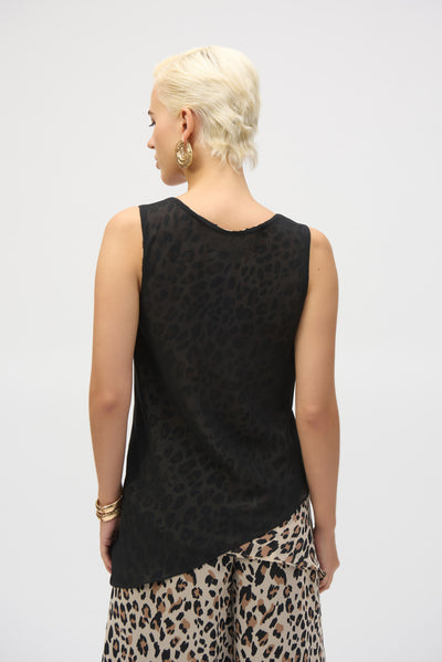 Chiffon Animal Print Reversible A-Line Tunic Joseph Ribkoff