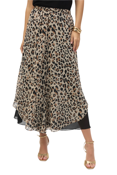 Chiffon Animal Print Reversible Culotte Pants Joseph Ribkoff