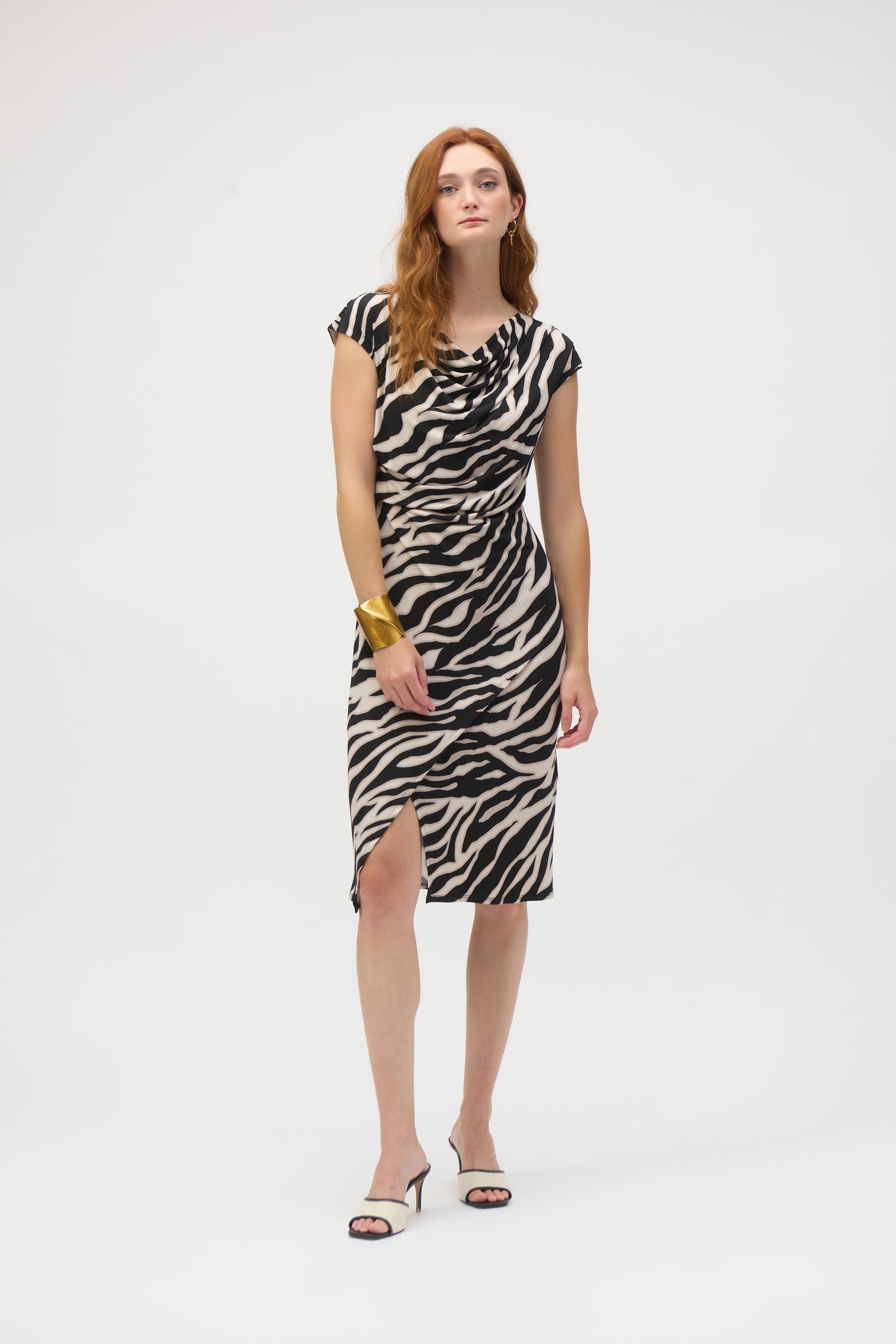 Silky Knit Animal Print Sheath Dress Joseph Ribkoff