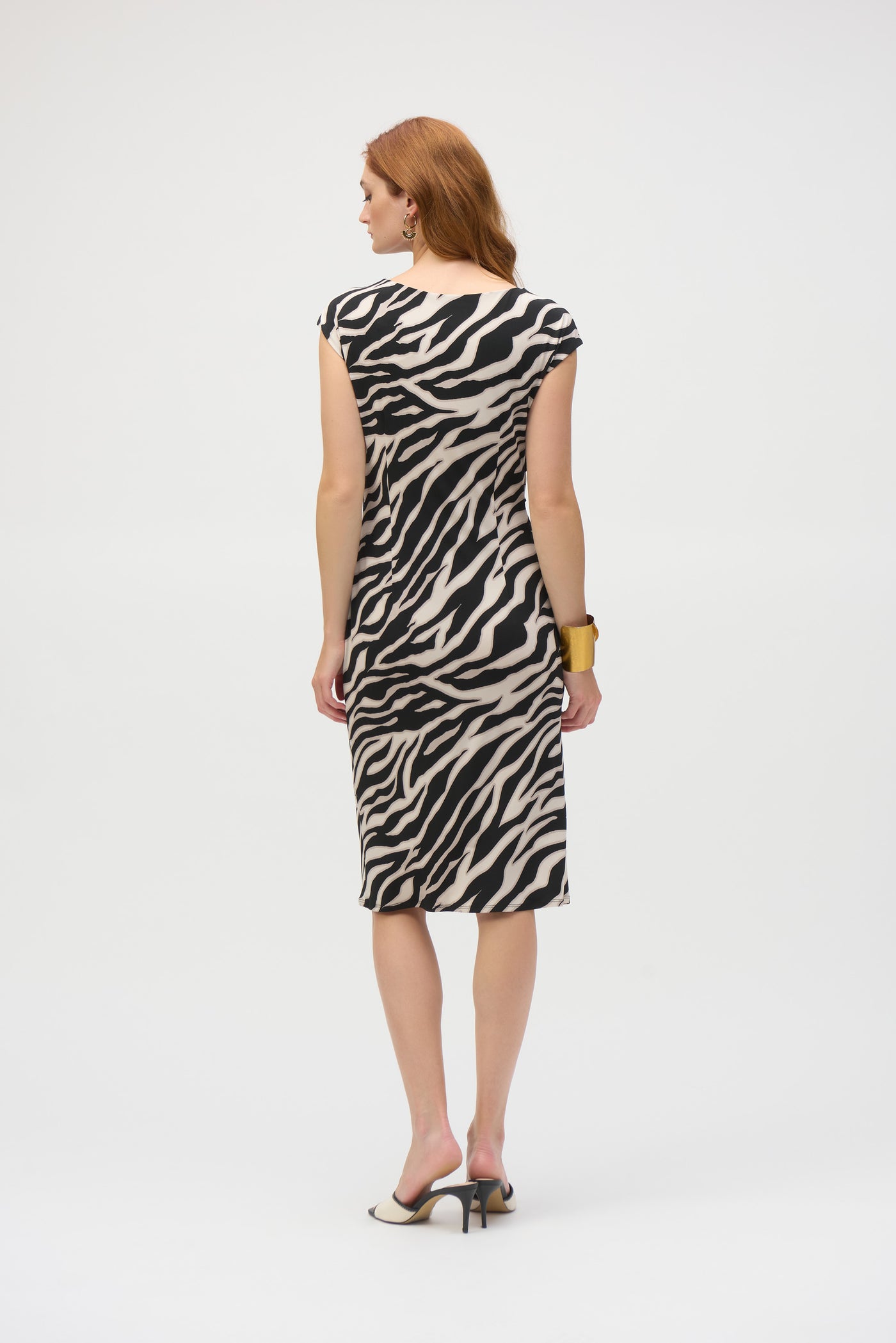 Silky Knit Animal Print Sheath Dress Joseph Ribkoff