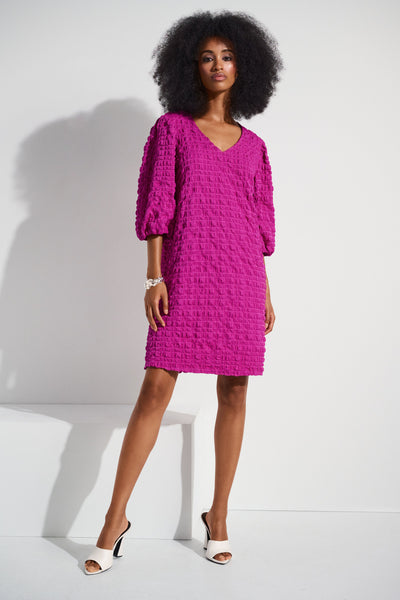 Bubble Jacquard A-Line Dress Joseph Ribkoff