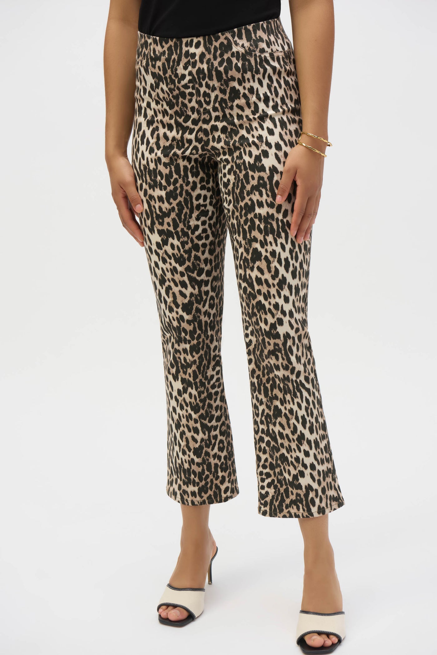 Straight Leg Leopard Print Stretch Jeans Joseph Ribkoff