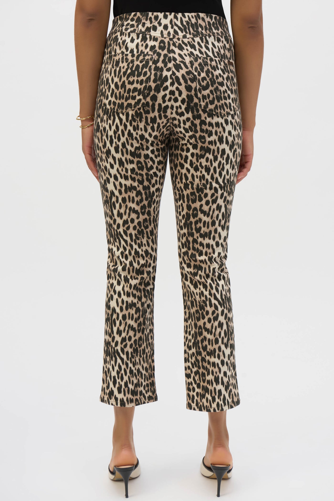 Straight Leg Leopard Print Stretch Jeans Joseph Ribkoff