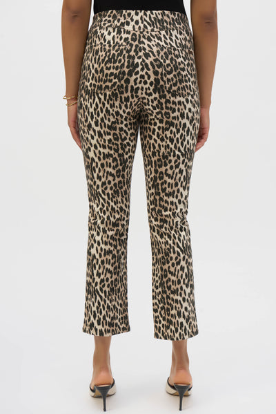 Straight Leg Leopard Print Stretch Jeans Joseph Ribkoff