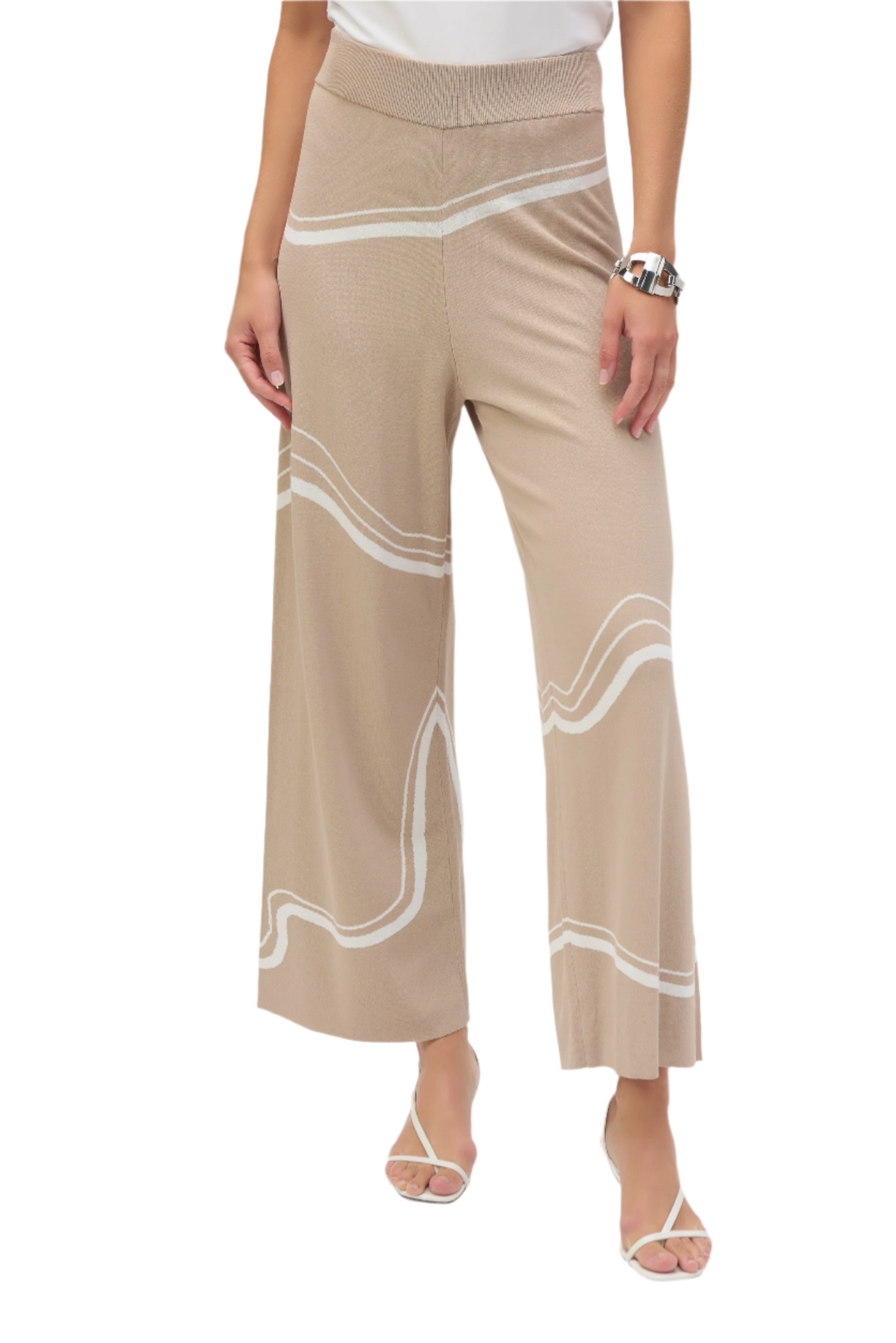 Abstract Jacquard Sweater Knit Culotte Pants Joseph Ribkoff