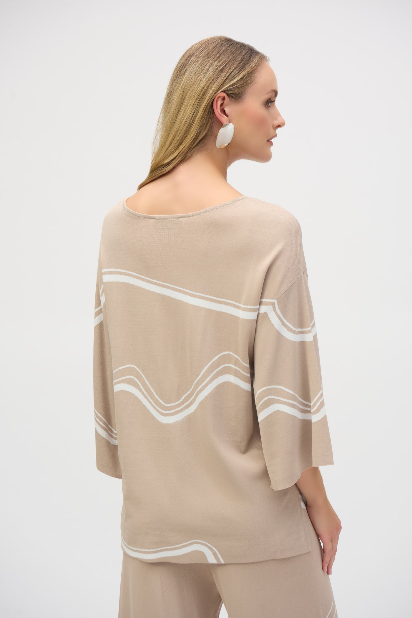 Abstract Jacquard Sweater Knit Pullover