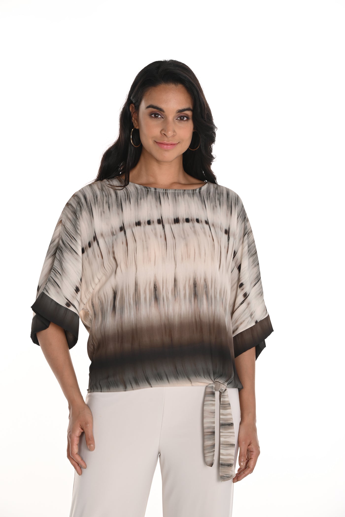 Relaxed Fit Boat Neck Top Frank Lyman