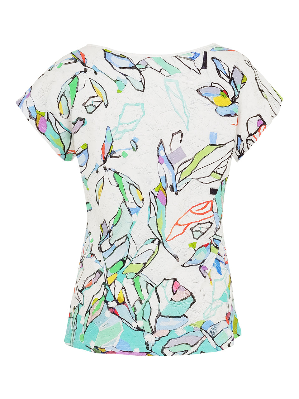 Abstract Art Print V-Neck Top Dolcezza