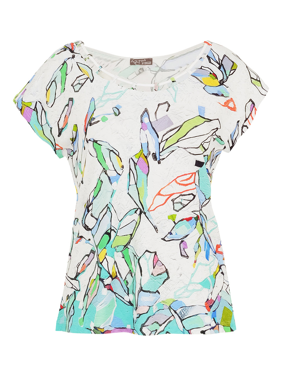 Abstract Art Print V-Neck Top Dolcezza