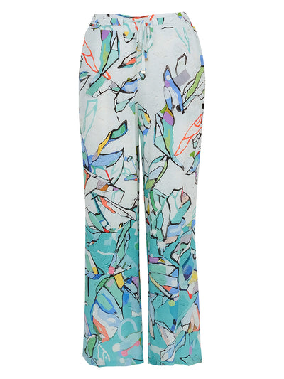 Abstract Print Wide-Leg Pants Dolcezza