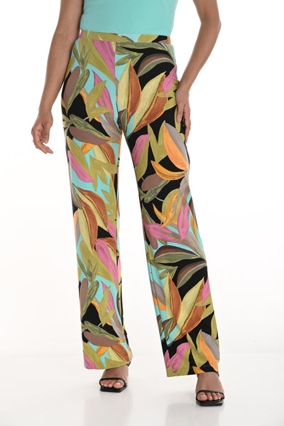 Floral Print Wide-Leg Trousers Frank Lyman