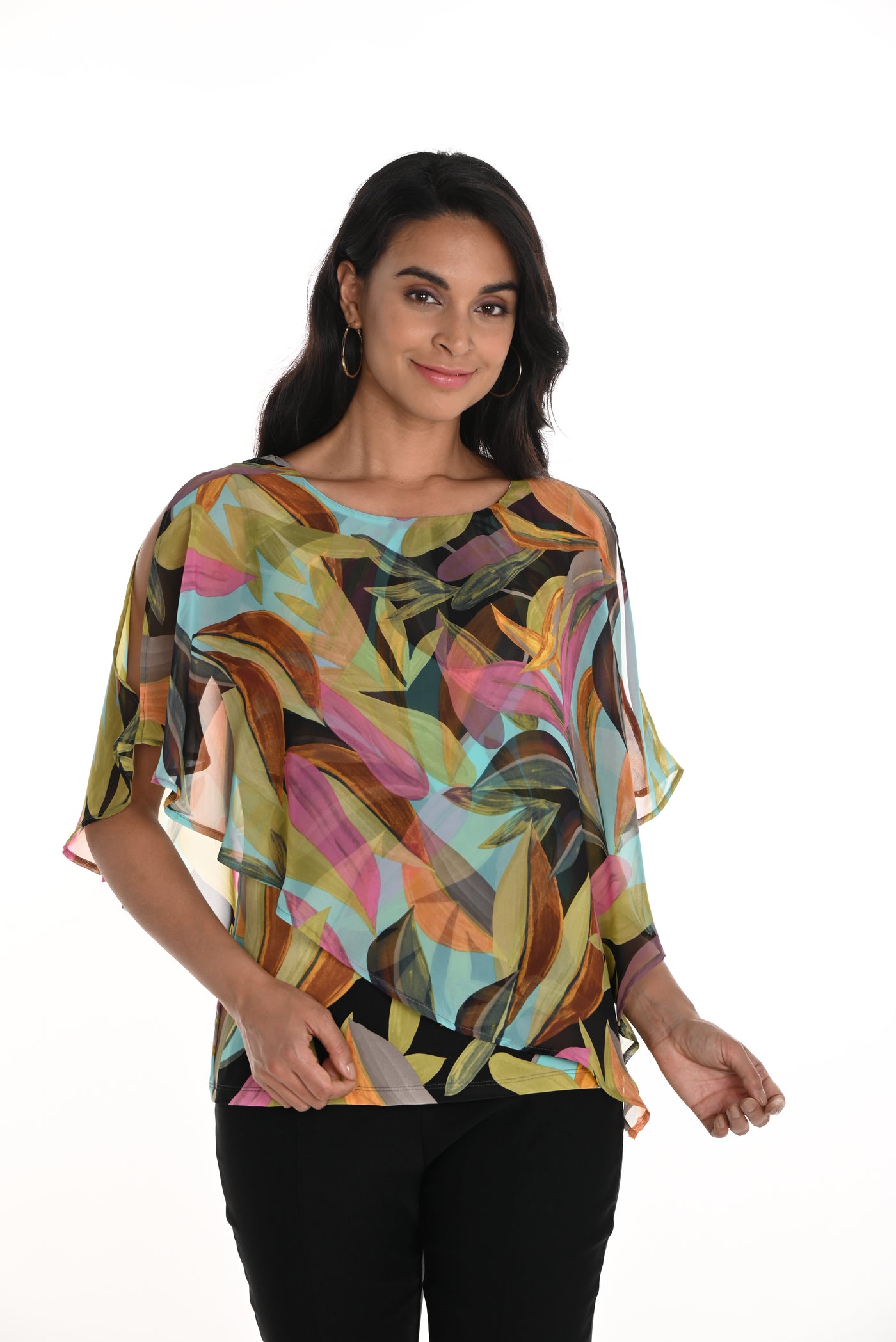 Flowy Floral Pullover Frank Lyman