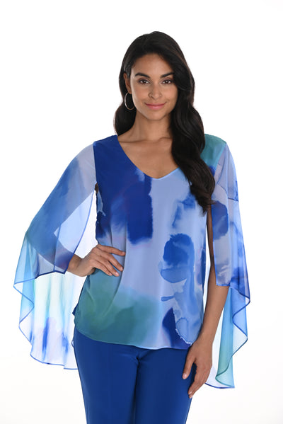 V-Neck Flowy Pullover Frank Lyman