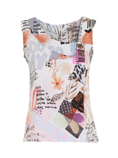 Artistic Patchwork Sleeveless Top Dolcezza