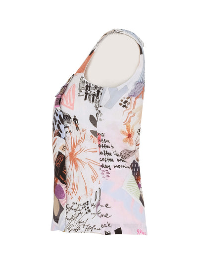 Artistic Patchwork Sleeveless Top Dolcezza