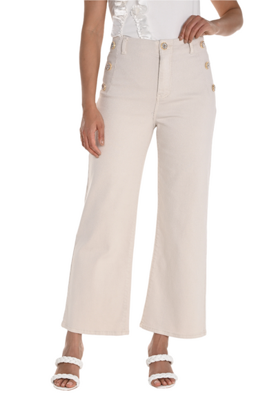 Button Detail Pants Frank Lyman