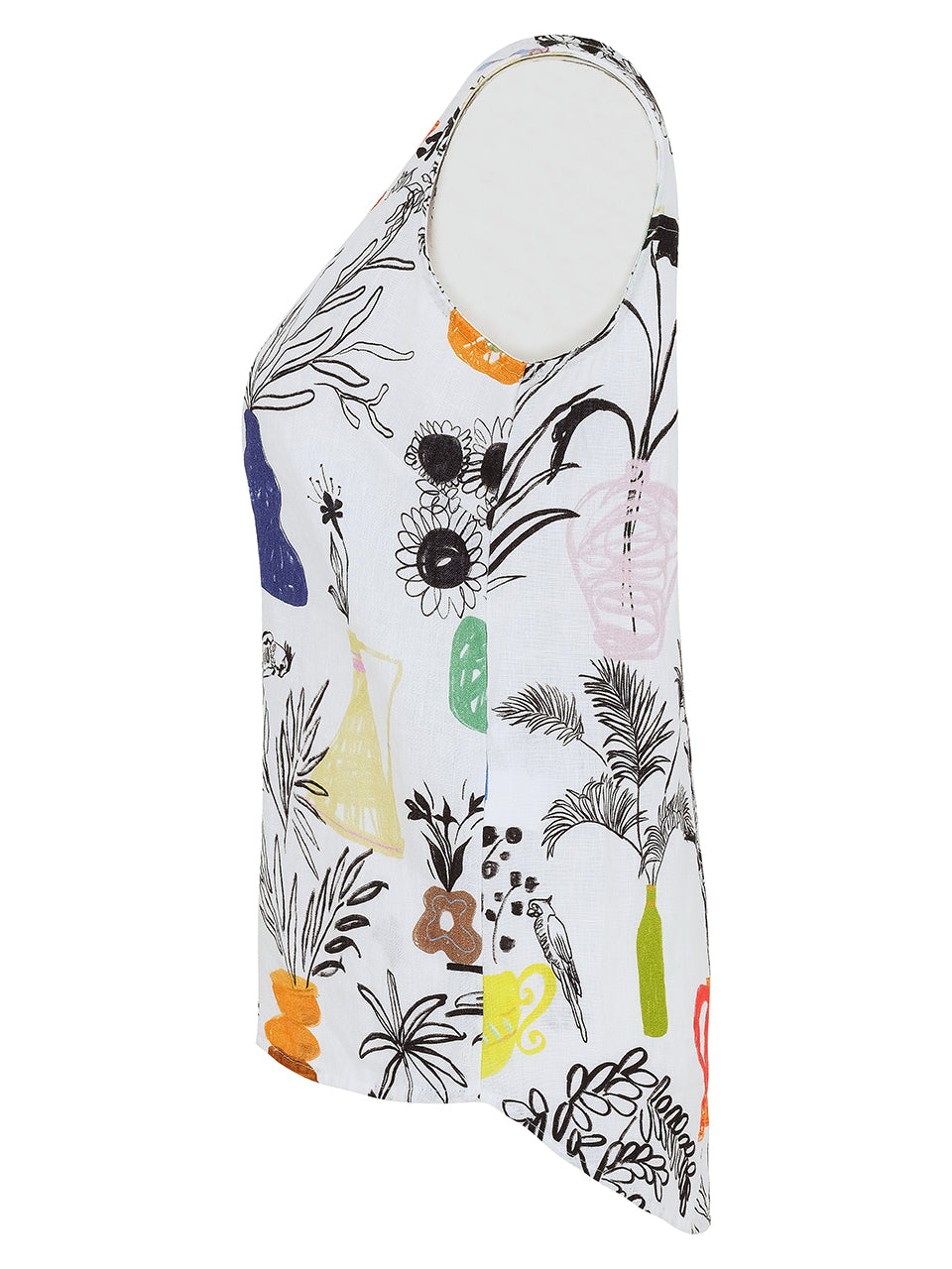 Botanical Print Sleeveless Top Dolcezza