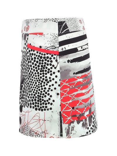 Abstract Print A-Line Skirt Dolcezza