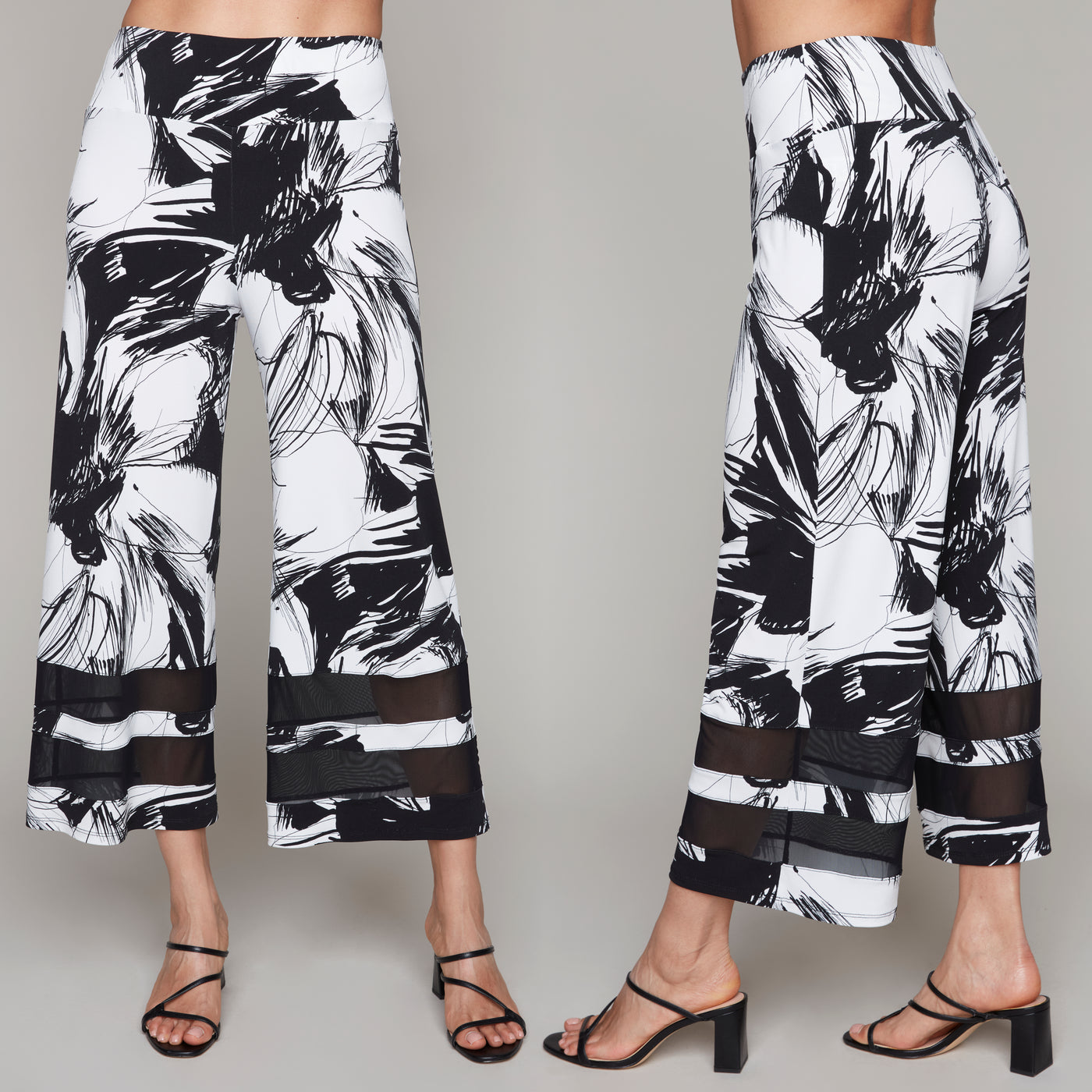 Pull On Printed Gaucho Pants Compli K