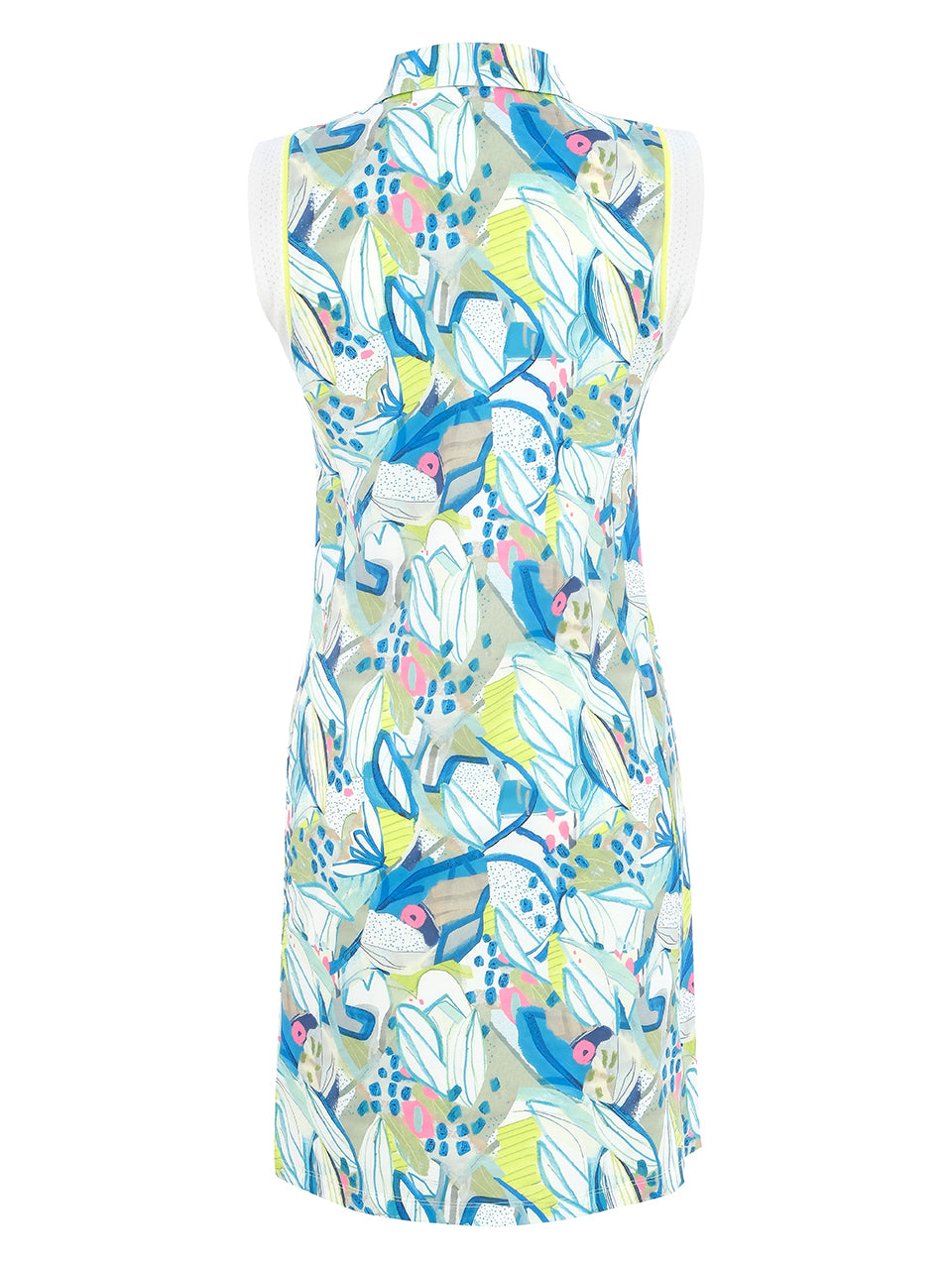 Tropical Breeze Sleeveless Zip-Up Golf Dress Dolcezza