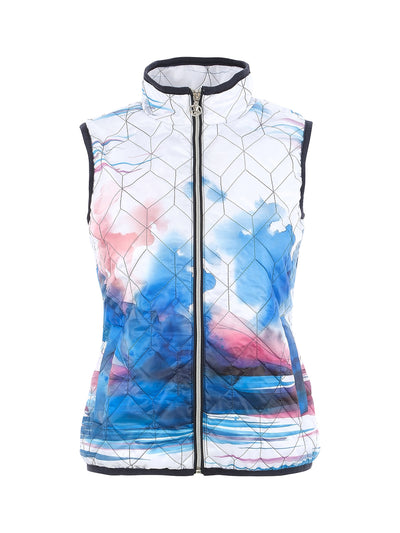 Watercolor Geo Quilted Vest Dolcezza