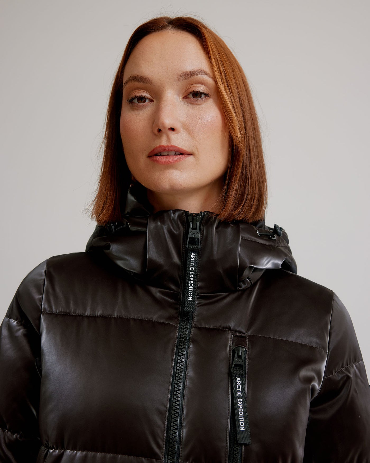 Iridescent Mid-Length Puffer Jacket Nikki Jones