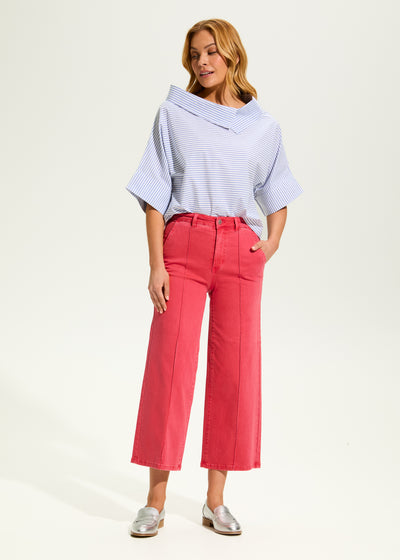 Crossover Neck Popover Top French Dressing Jeans