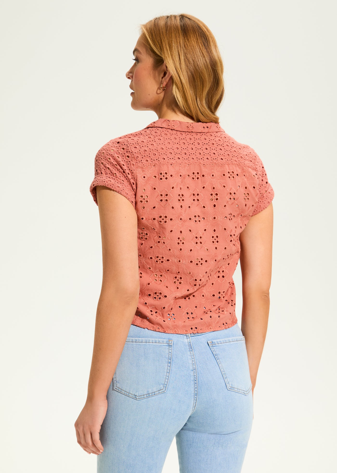 Short Sleeve Eyelet Shirt French Dressing Jeans