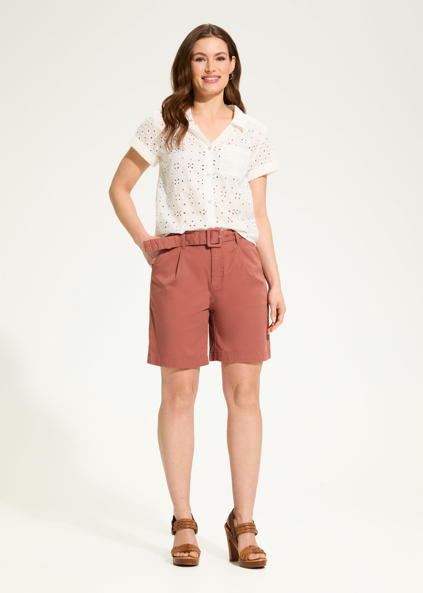 Short Sleeve Eyelet Shirt French Dressing Jeans