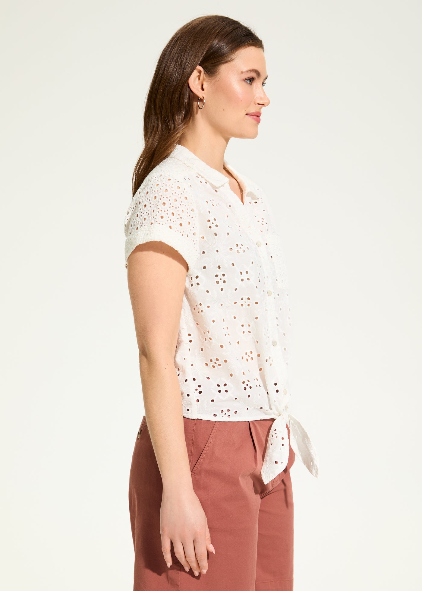 Short Sleeve Eyelet Shirt French Dressing Jeans