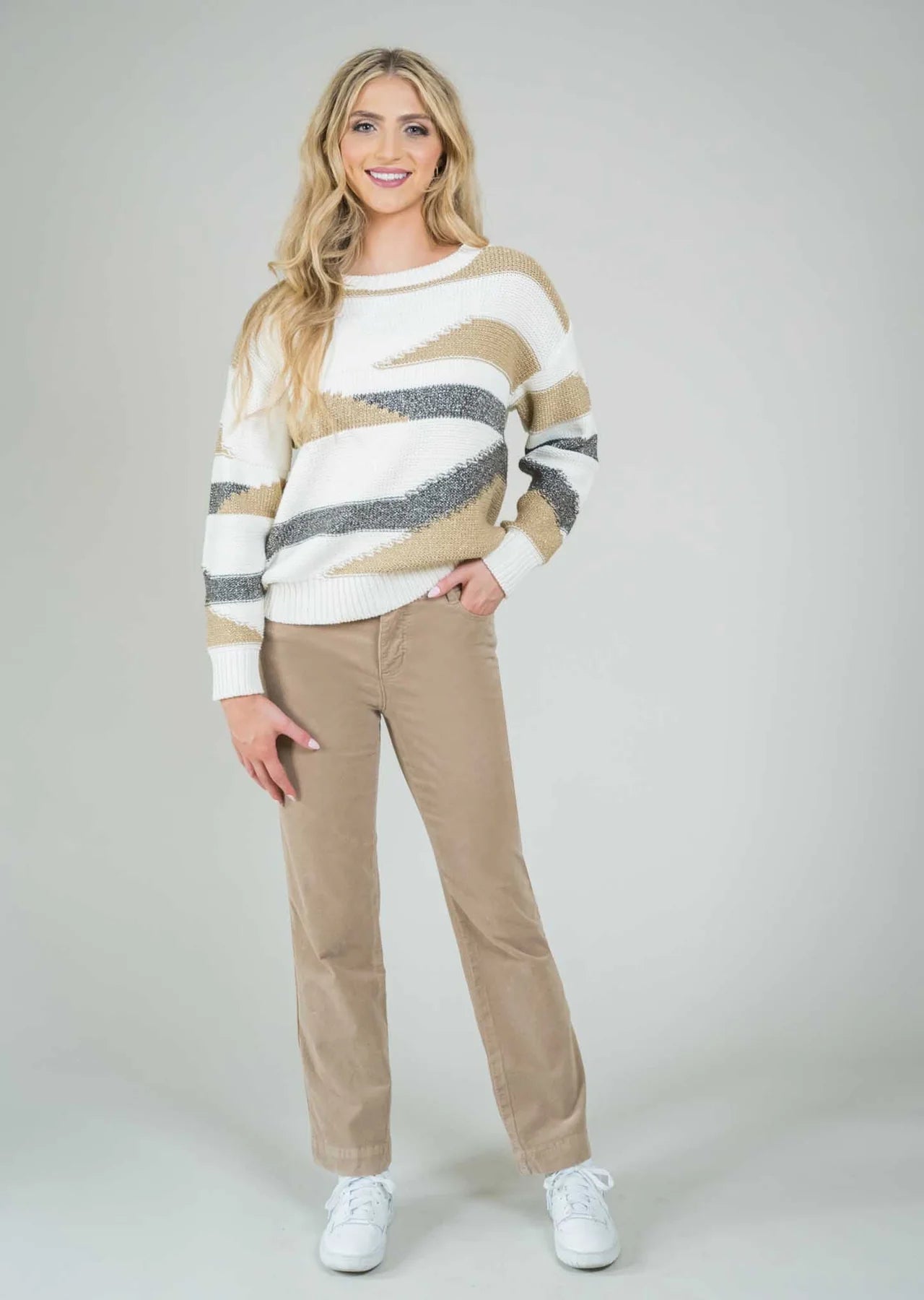 Beatrice Crew Neck Long Sleeves Sweater Lisette L