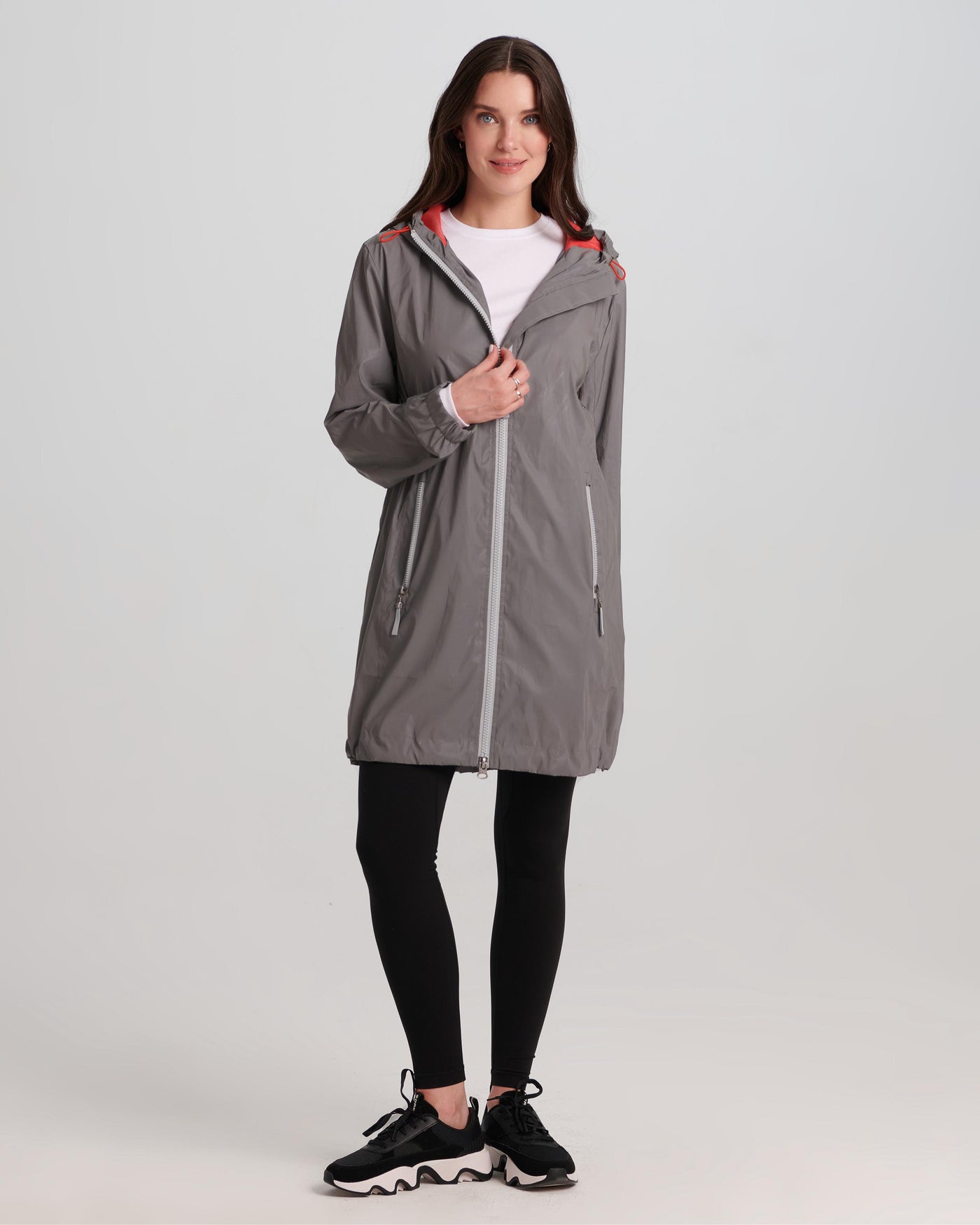 Reflective Long Hooded Jacket Nikki Jones