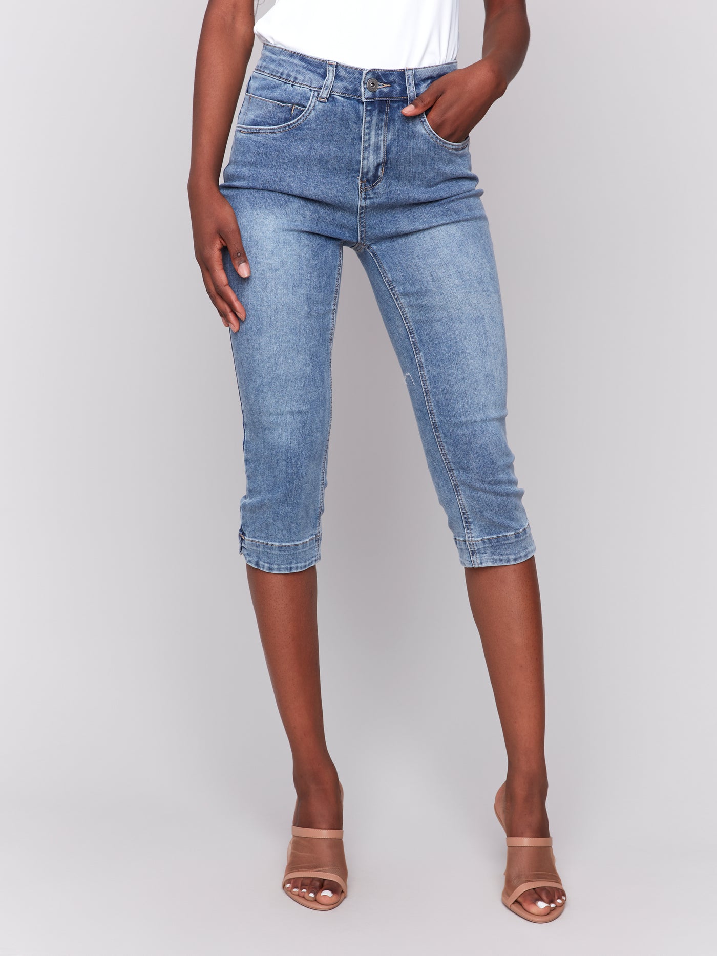 Knee High Capri Denim Pant Charlie B