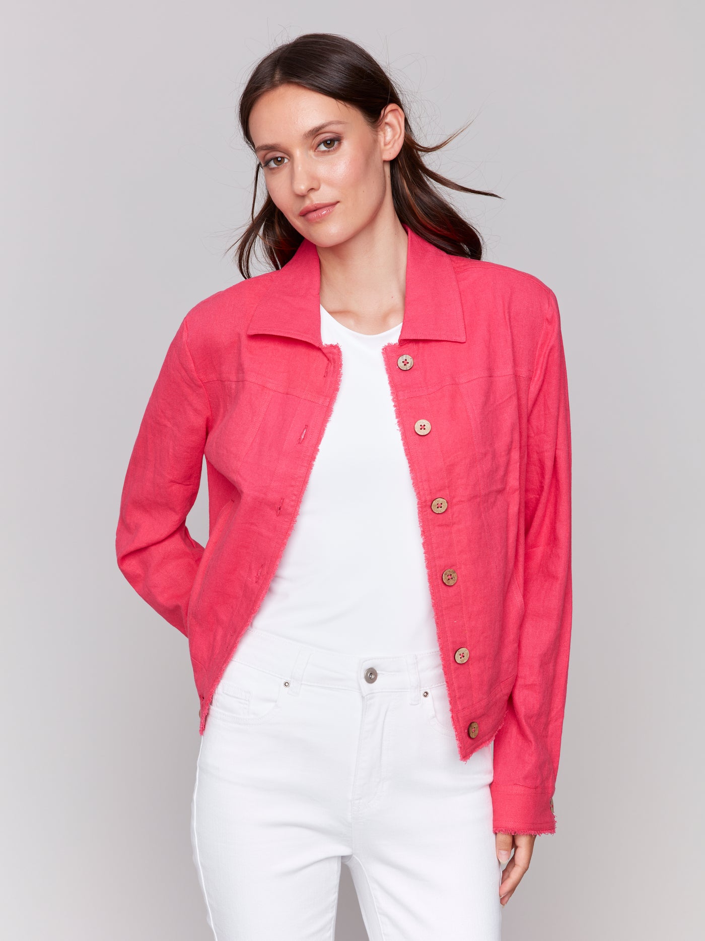 Linen Blend Jacket Charlie B