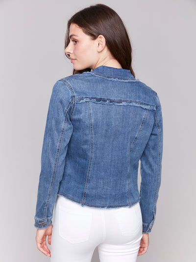 Jean Jacket with Frayed Edges Charlie B