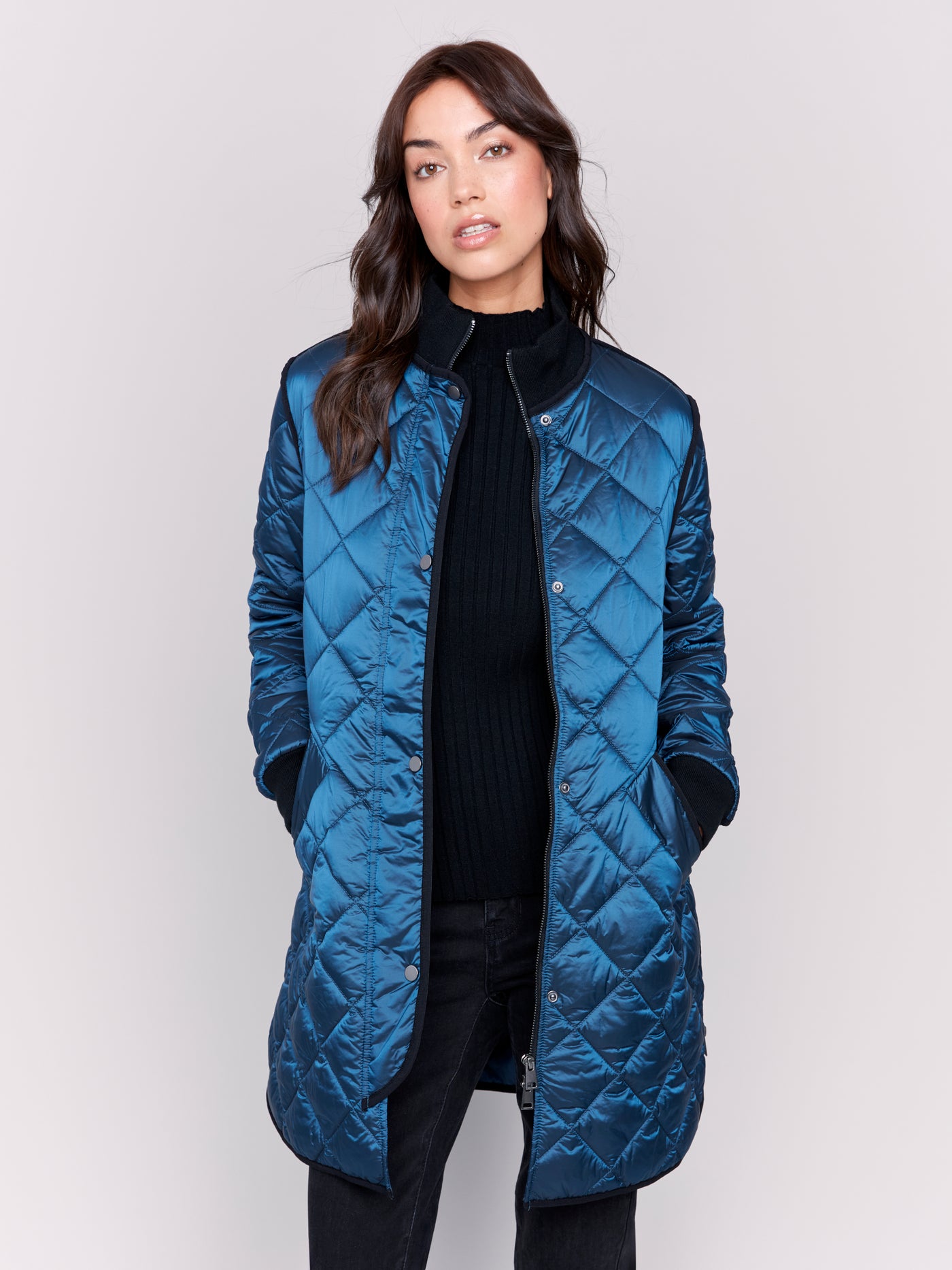 Long Quilted Puffer Jacket Charlie B