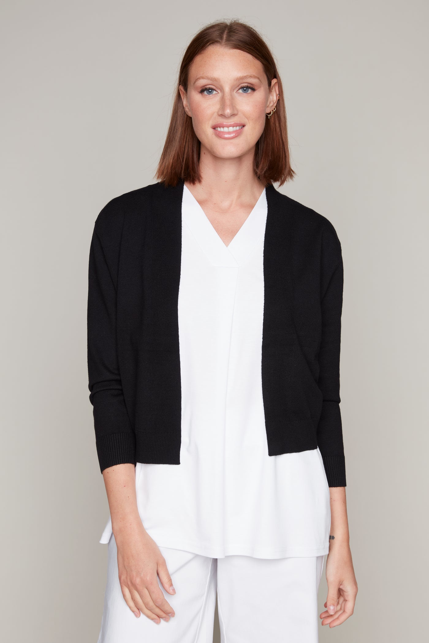 Knit Cardigan Carre Noir