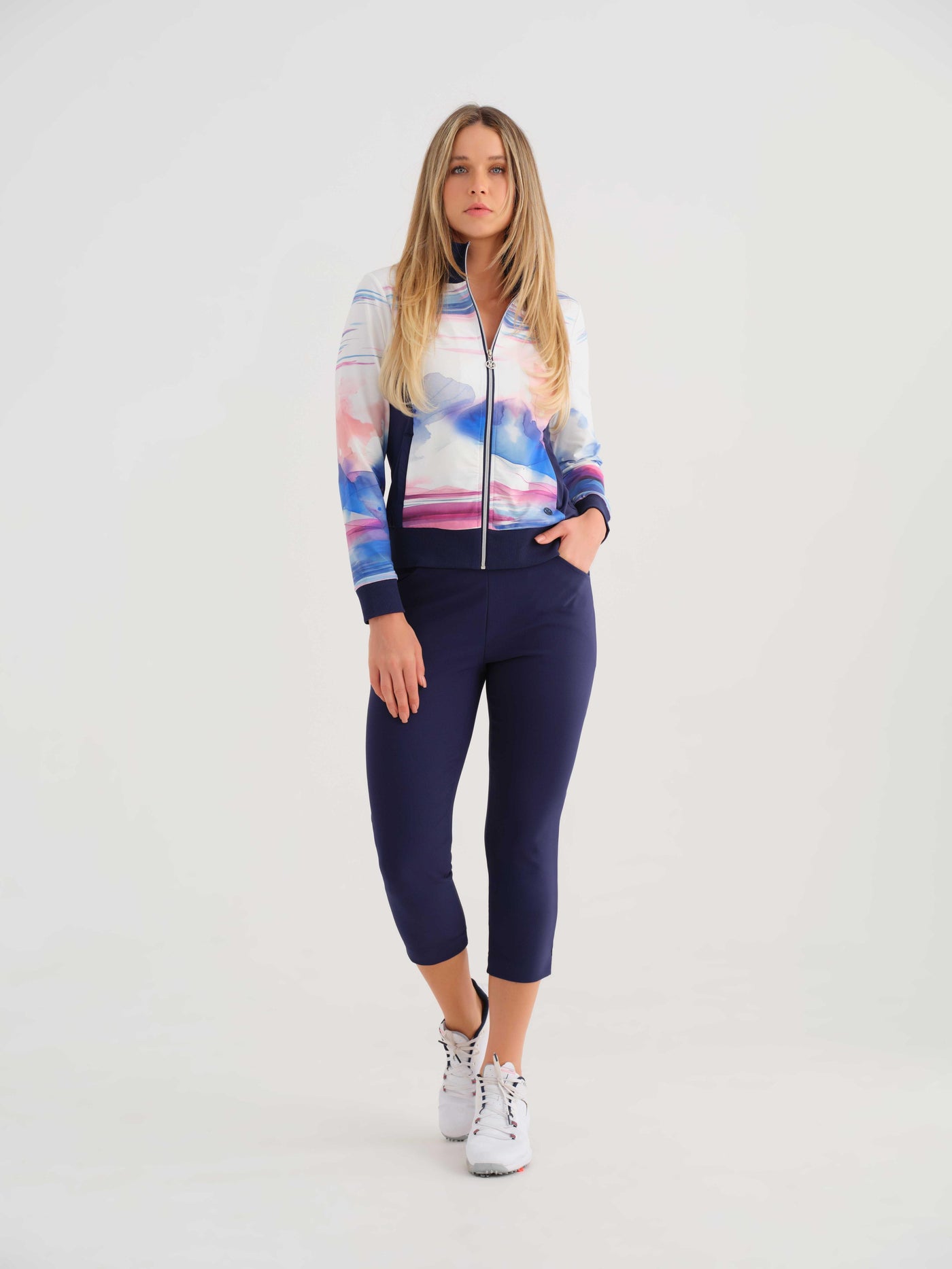 Watercolor Golf Zip Jacket Dolcezza