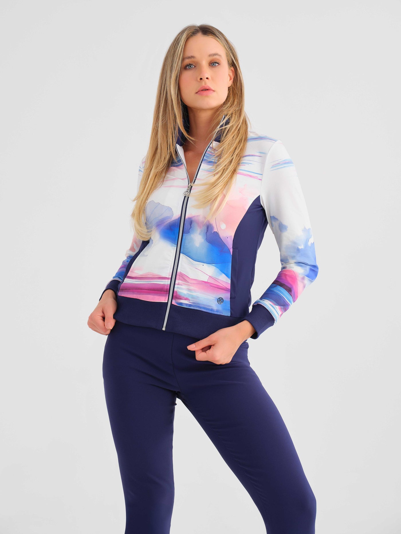 Watercolor Golf Zip Jacket Dolcezza