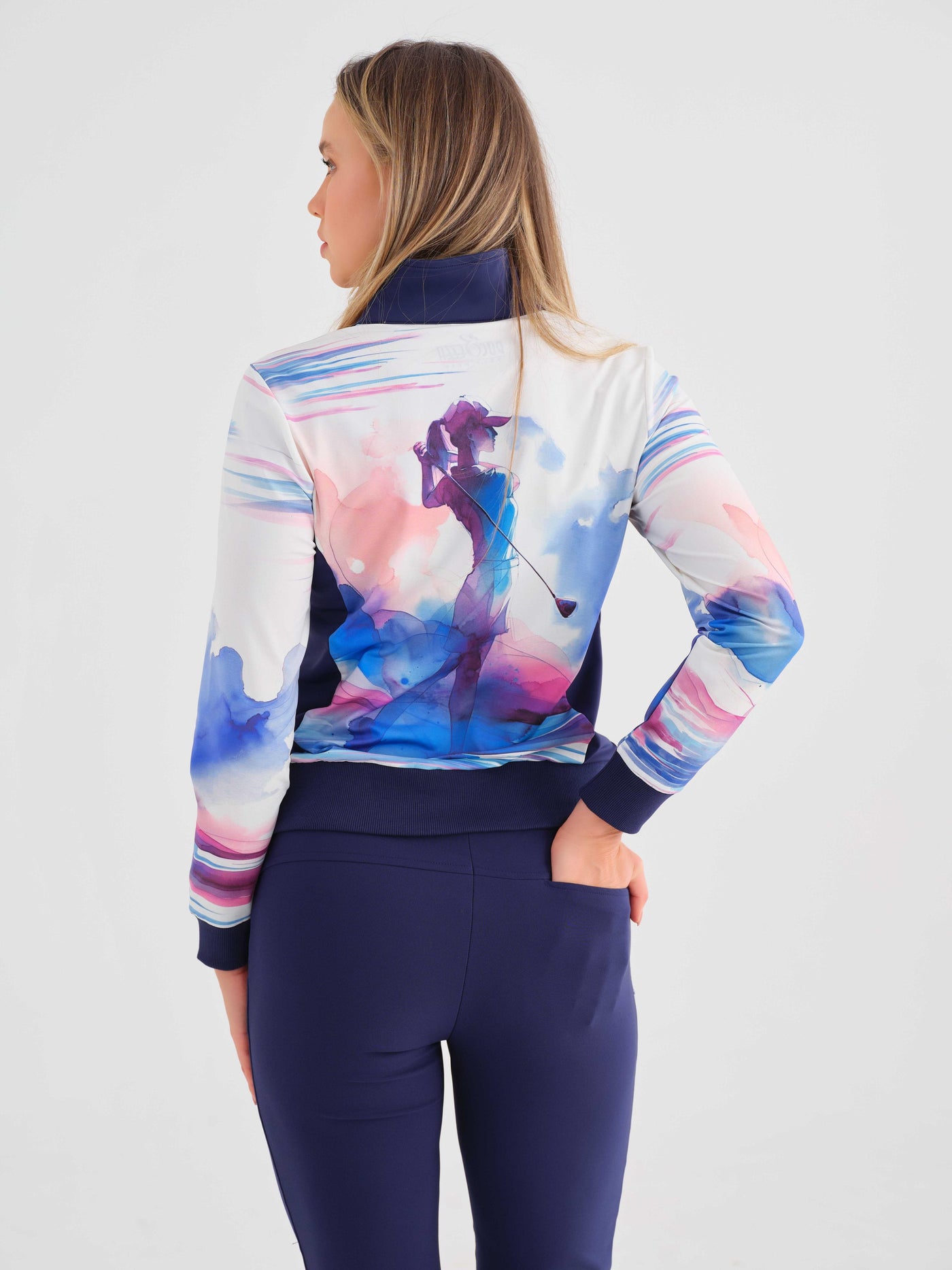 Watercolor Golf Zip Jacket Dolcezza