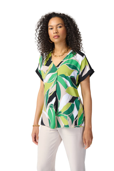 Tropical Print Woven Top Joseph Ribkoff