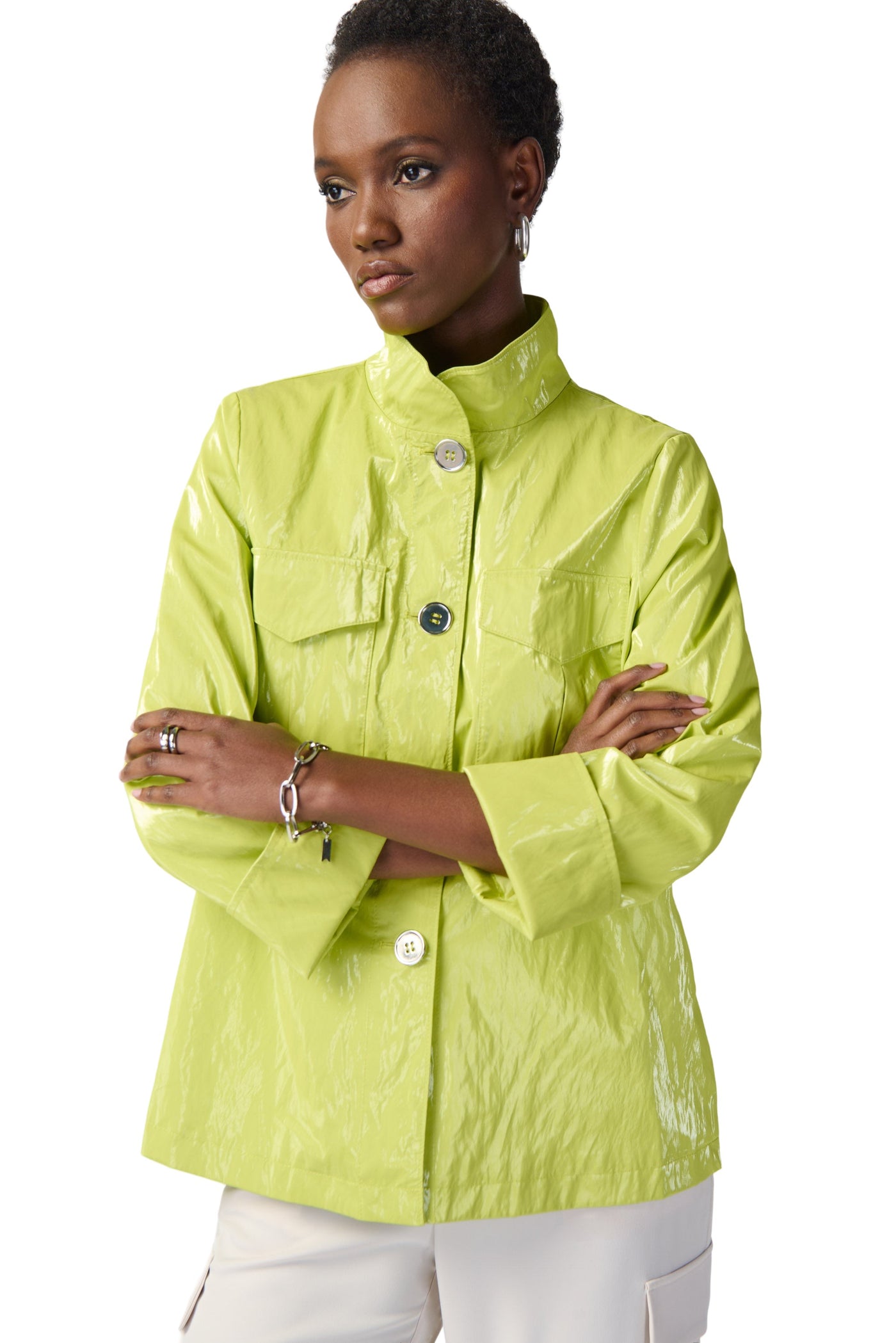 Water-Resistant Novelty Boxy Jacket Joseph Ribkoff