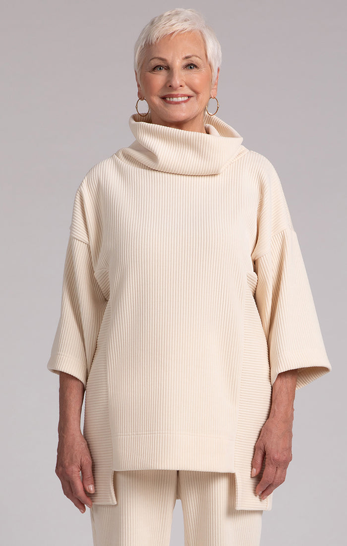 Step Hem Pullover, Chenille Cord Sympli