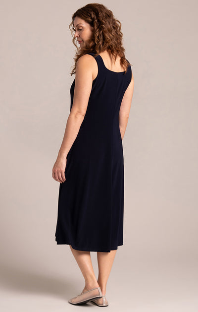 Square Neck Fit and Flare Dress Sympli