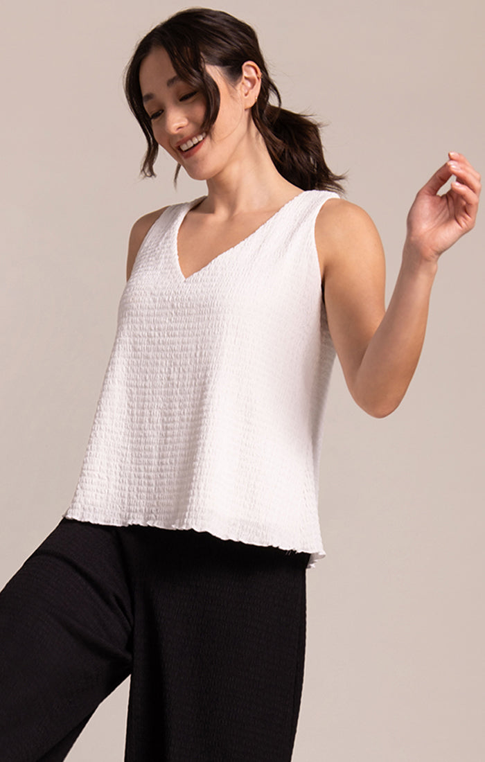 Pop V-Neck Tank, Lined Sympli