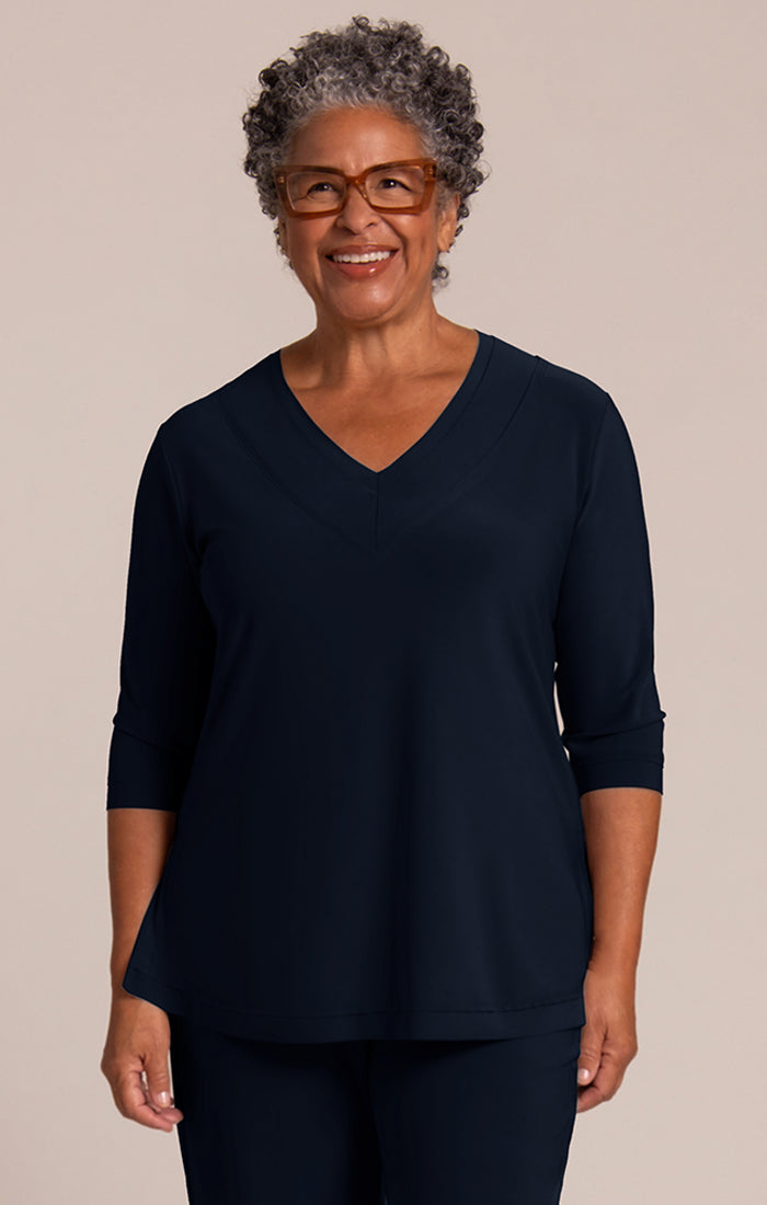 Splice V-Neck Go To Top Sympli