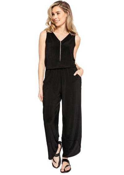 Sympli Sleeveless Zest Jumpsuit Style 28103 Color Black 